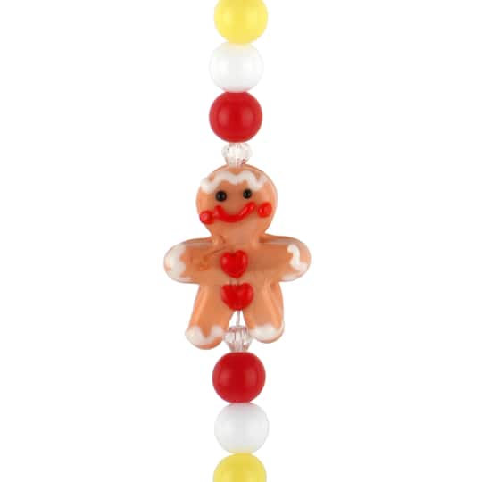 Lampwork Glass Gingerbread Cookie Beads by Bead Landing™
